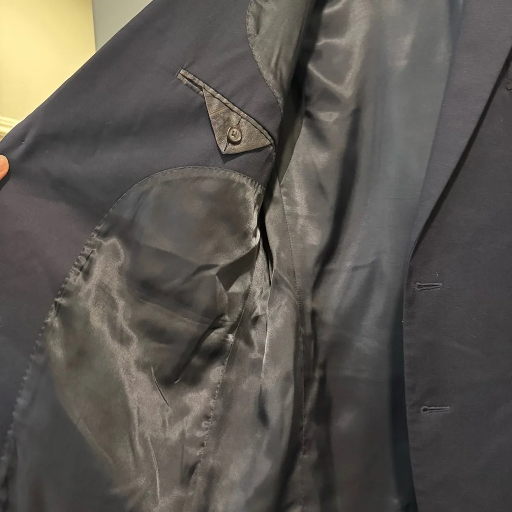 Lauren Ralph Lauren Suit Jacket 2 Button Wool Blue 42R - Picture 4 of 7